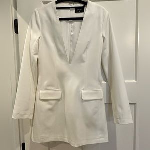 White Blazer Dress